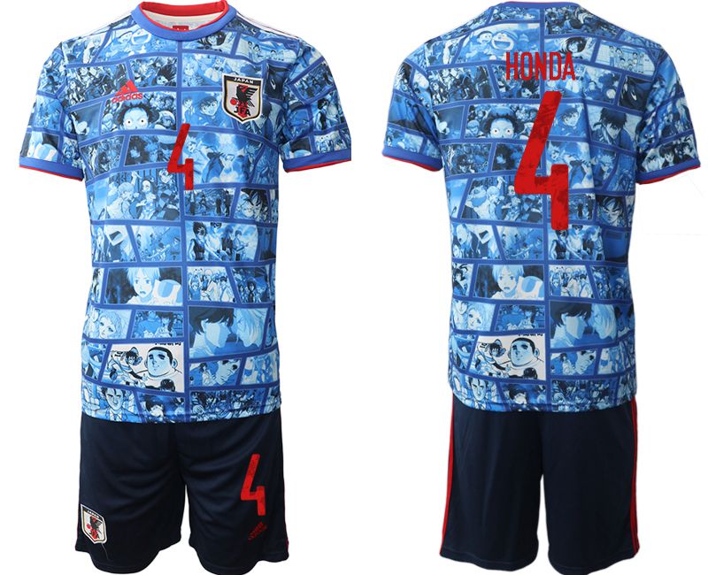 Men 2022 World Cup National Team Japan home blue 4 Soccer Jersey